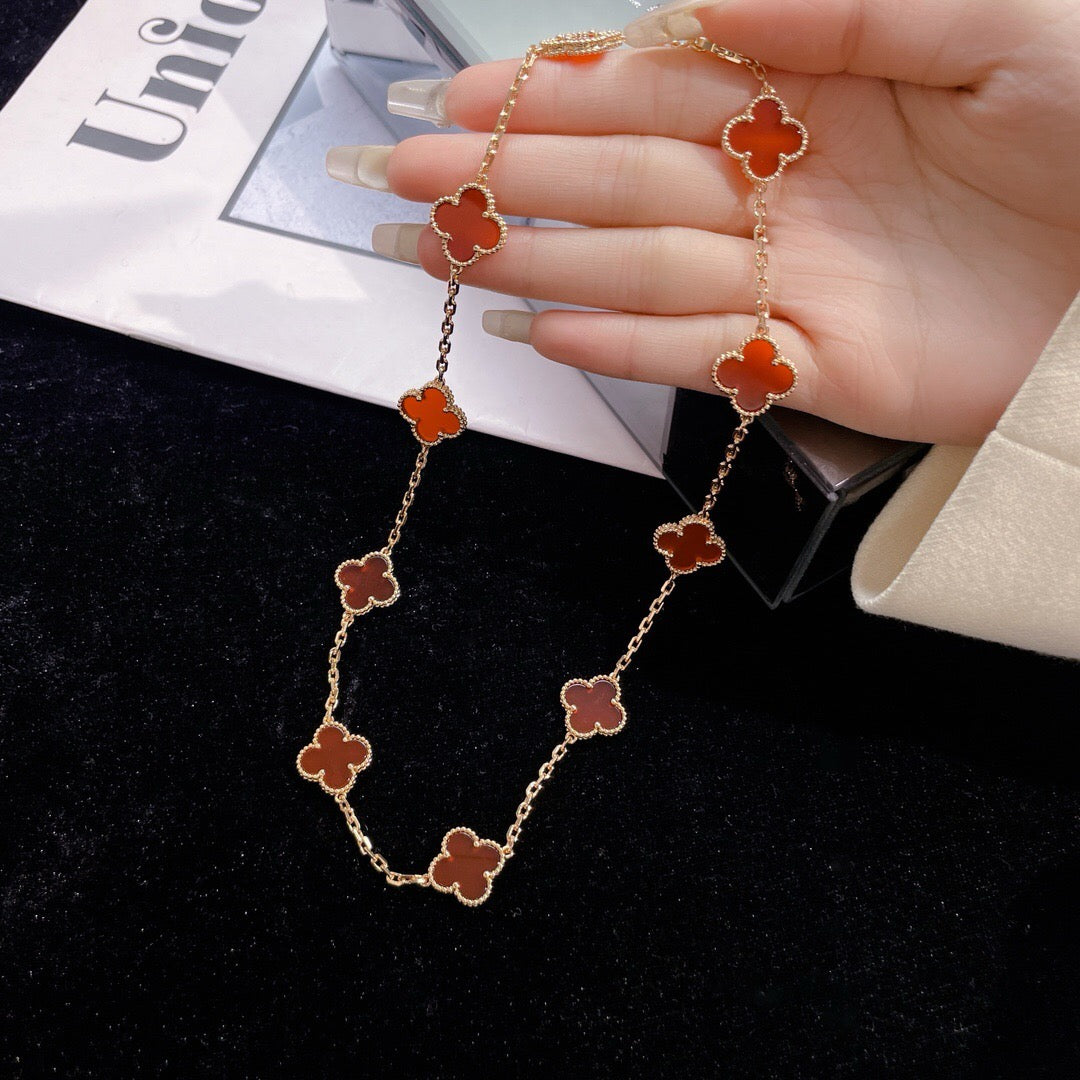 ¡®Imperial¡¯CLOVER 10 MOTIFS CARNELIAN NECKLACE
