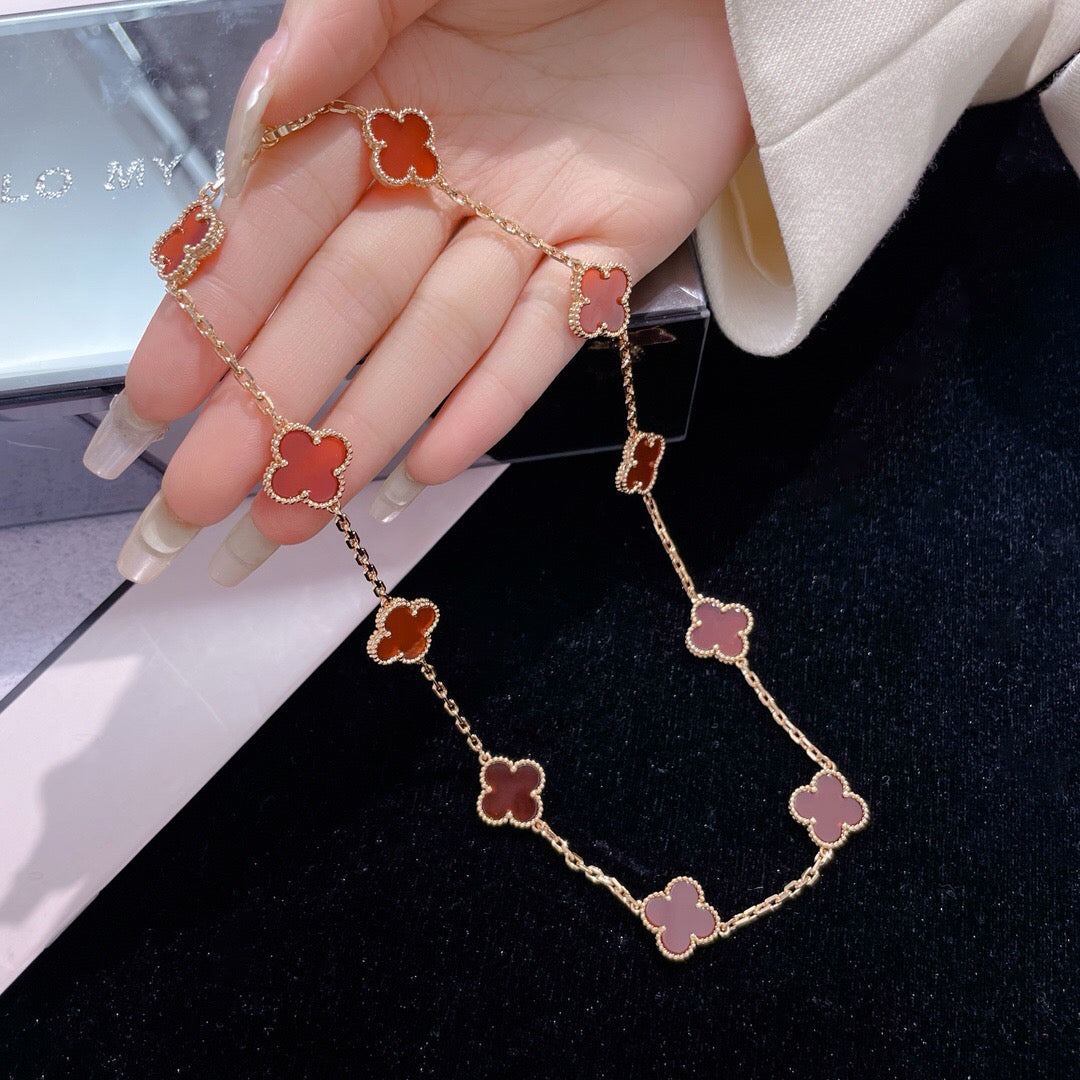 ¡®Imperial¡¯CLOVER 10 MOTIFS CARNELIAN NECKLACE