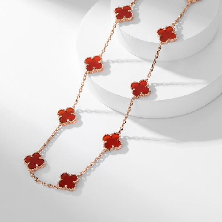 ¡®Imperial¡¯CLOVER 10 MOTIFS CARNELIAN NECKLACE