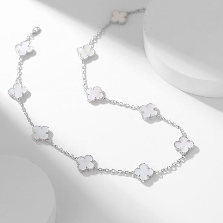 ¡®Imperial¡¯CLOVER 10 MOTIFS WHITE MOTHER OF PEARL NECKLACE