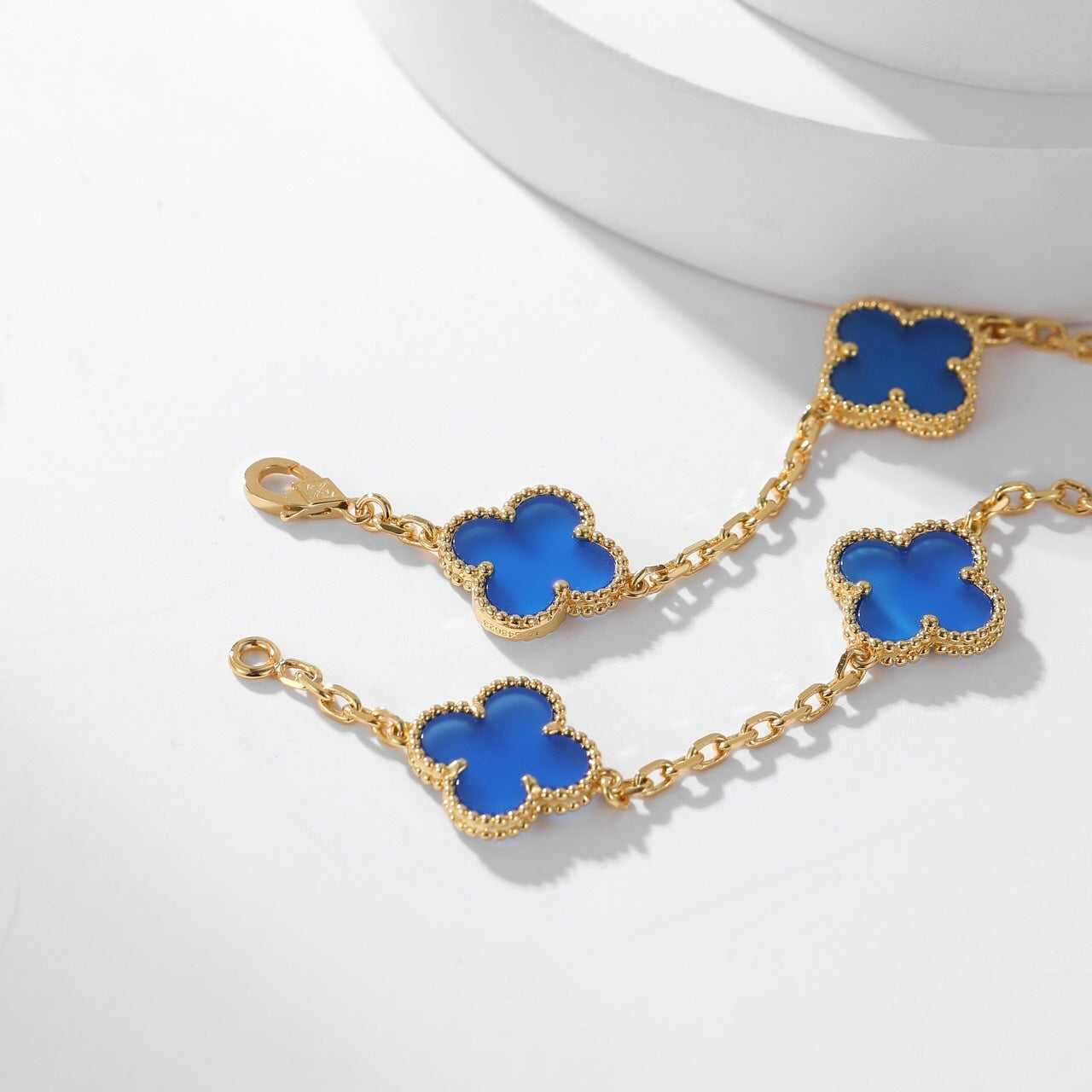 ¡®Imperial¡¯CLOVER 10 MOTIFS BLUE AGATE NECKLACE