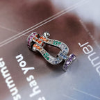 Imperial FORCE Großes Hufeisen-Armband mit farbigen Diamanten in Roségold