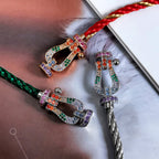 Imperial FORCE Großes Hufeisen-Armband mit farbigen Diamanten in Roségold