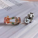 Imperial FORCE Großes Hufeisen-Armband mit farbigen Diamanten in Roségold