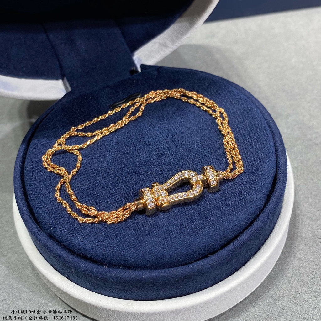 Imperial FORCE Kleines Hufeisen Diamantkette Seilarmband