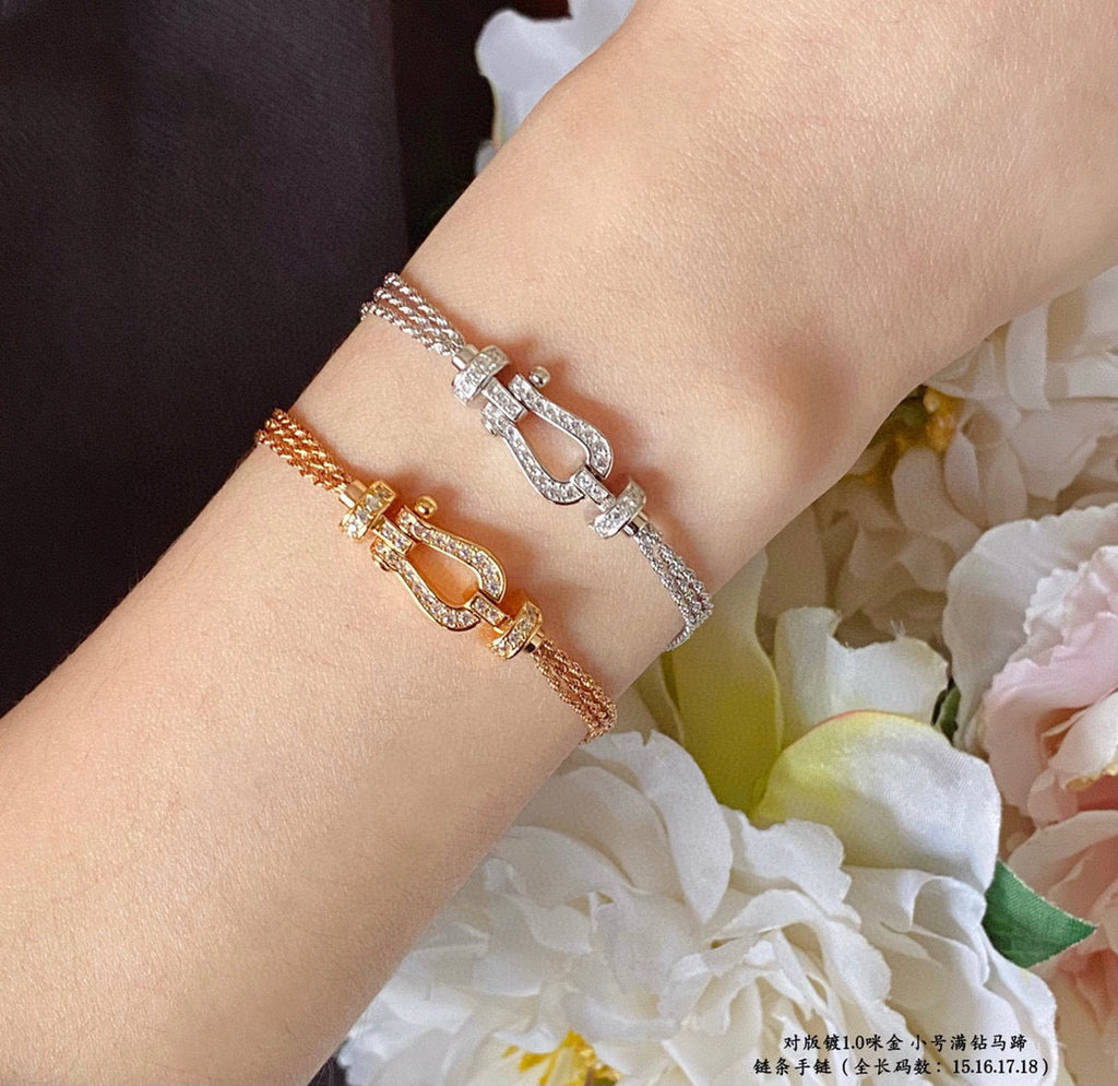 Imperial FORCE Kleines Hufeisen Diamantkette Seilarmband