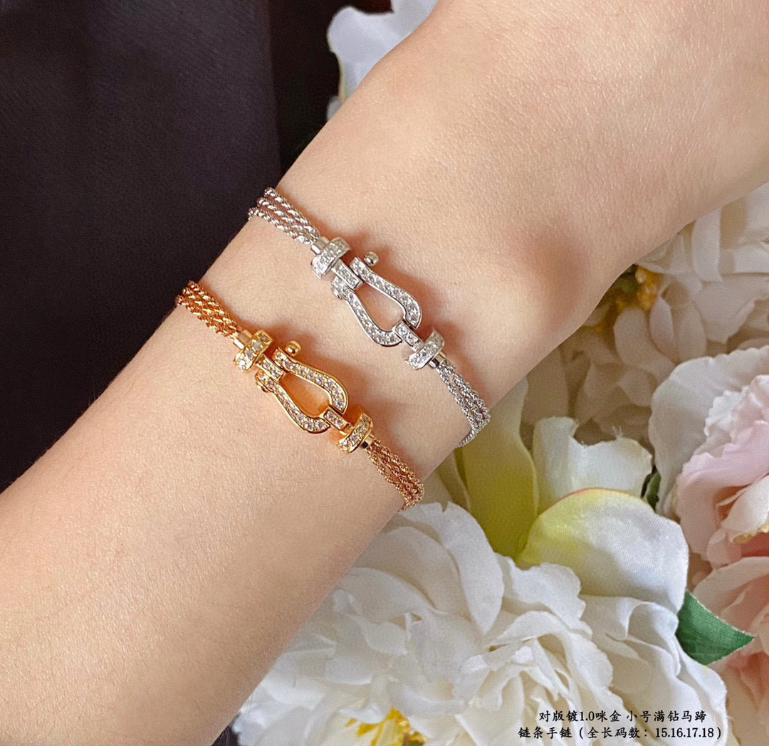 Imperial FORCE Kleines Hufeisen Diamantkette Seilarmband