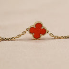 [Imperial]Nueva COLECCIÓN DE BRAZALETE TREBOL 5 MOTIVOS CORNALINA ROJA
