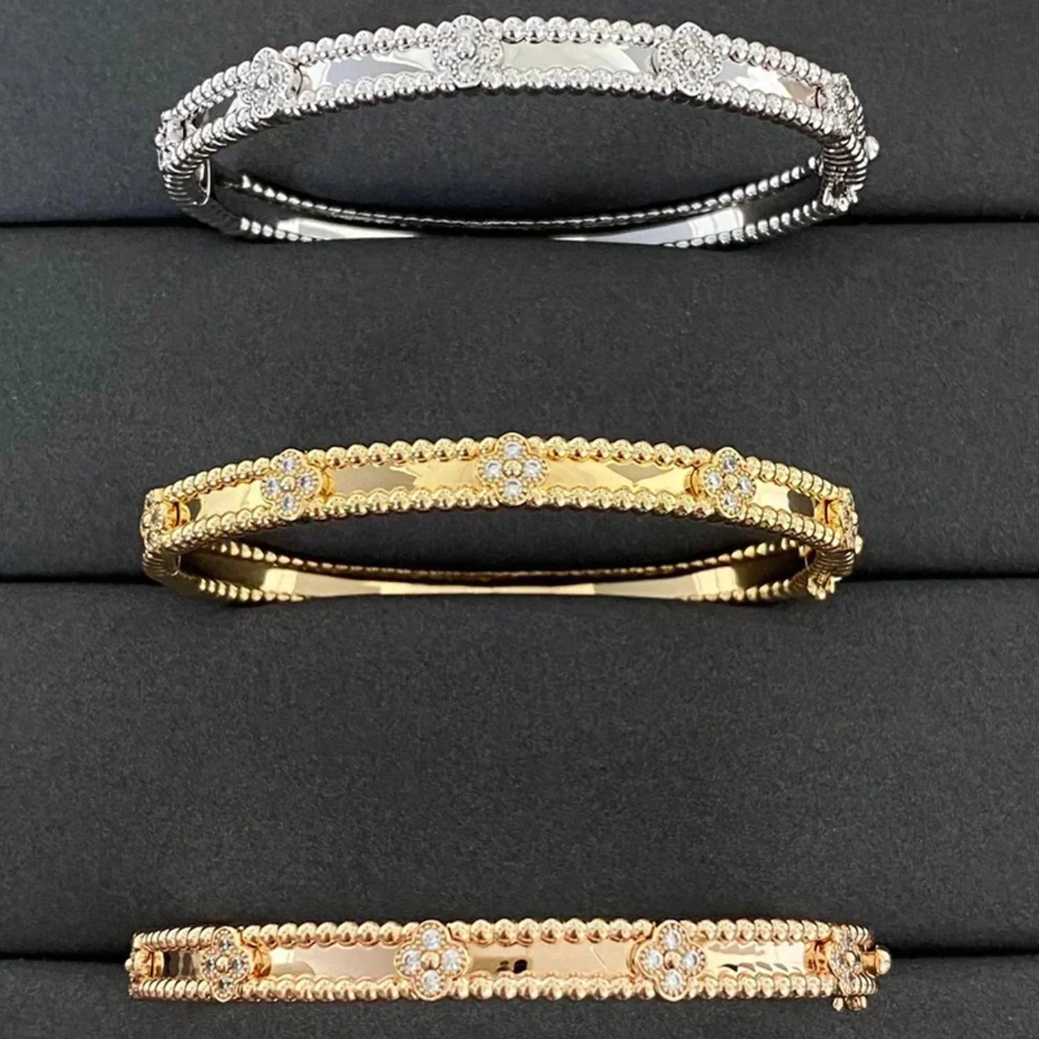 Imperial Kleeblatt-Armband mit 4 mm Diamanten