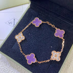[Imperial]New  CLOVER 5 MOTIF VIOLET BRACELET COLLECTION