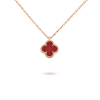 ¡®Imperial¡¯CLOVER MINI 9.5MM WHITE CARNELIANS NECKLACE