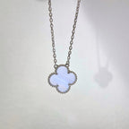 ¡®Imperial¡¯CLOVER 15MM BLUE CHALCEDONY NECKLACE SILVER