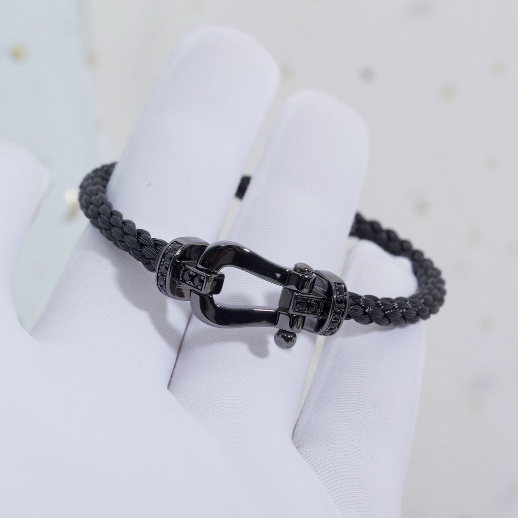 ¡®Imperial¡¯FORCE LARGE SERIES HORSESHOE BLACK SAMURAI BRACELET