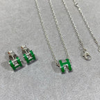 ¡®Imperial¡¯POP H GREEN NECKLACE SILVER AND GOLD