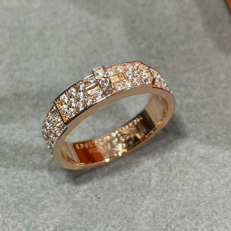Imperial Kelly Ring aus rosafarbenem Gold mit Diamanten