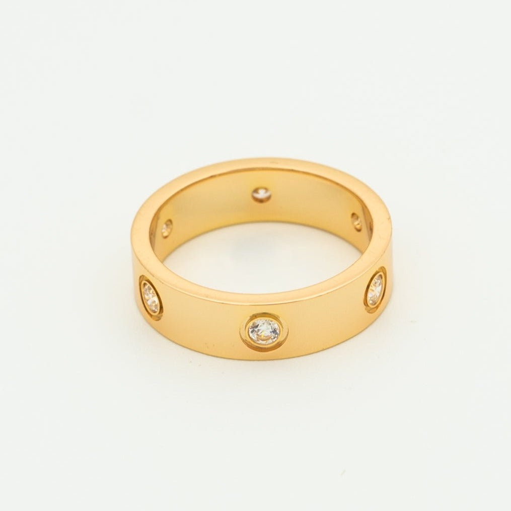Imperial LOVE RING 5,5 MM 6 DIAMANTEN ROSÉGOLD