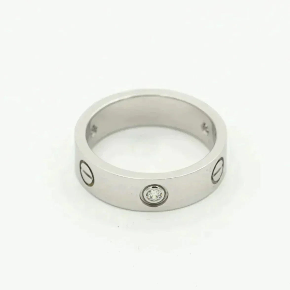 Imperial Love Ring, 5,5 mm, 3 Diamanten, Silber