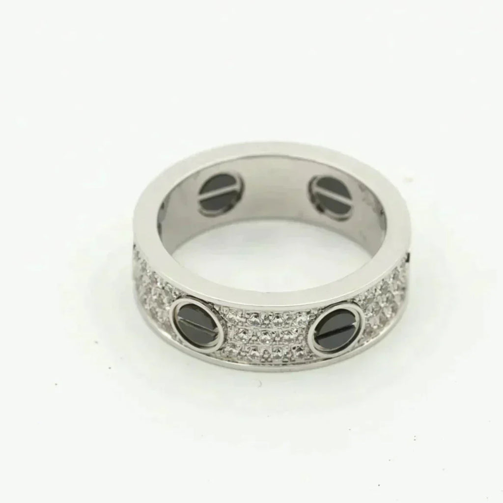Imperial LOVE RING 5,5 MM DIAMANTEN PAVED KERAMIK