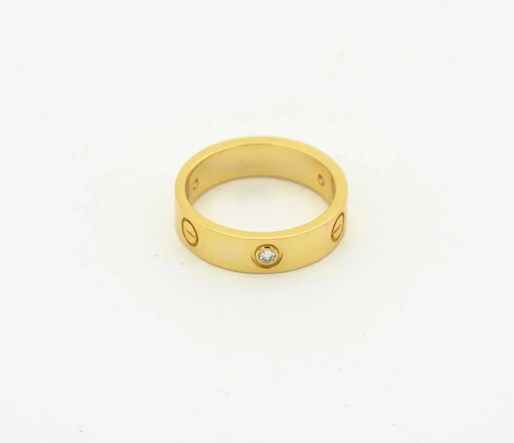 Imperial Love Ring, 4 mm, 1 Diamant, Gold