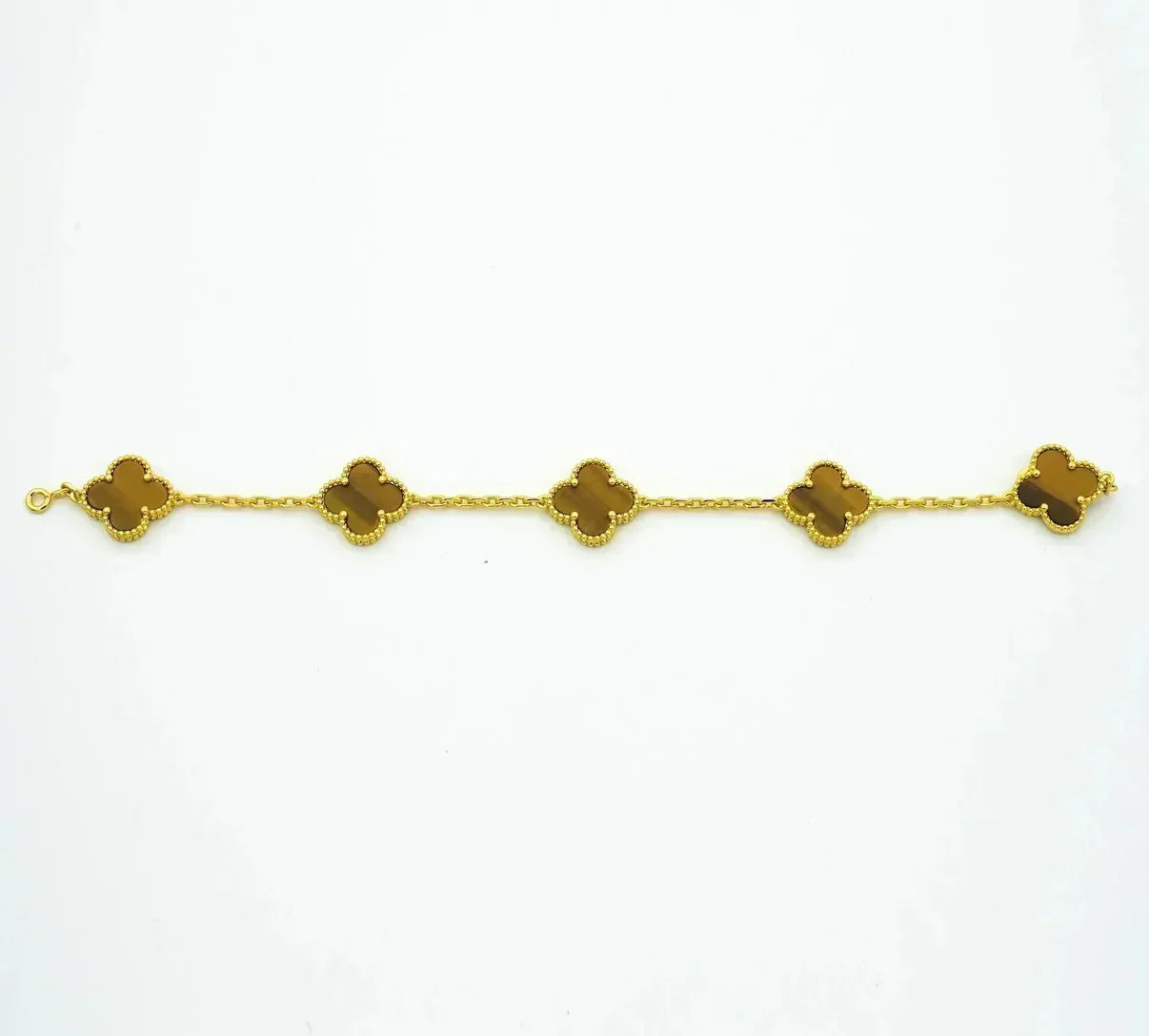 [Imperial]Nueva COLECCIÓN DE BRAZALETE TREBOL 5 MOTIVOS OJO DE TIGRE