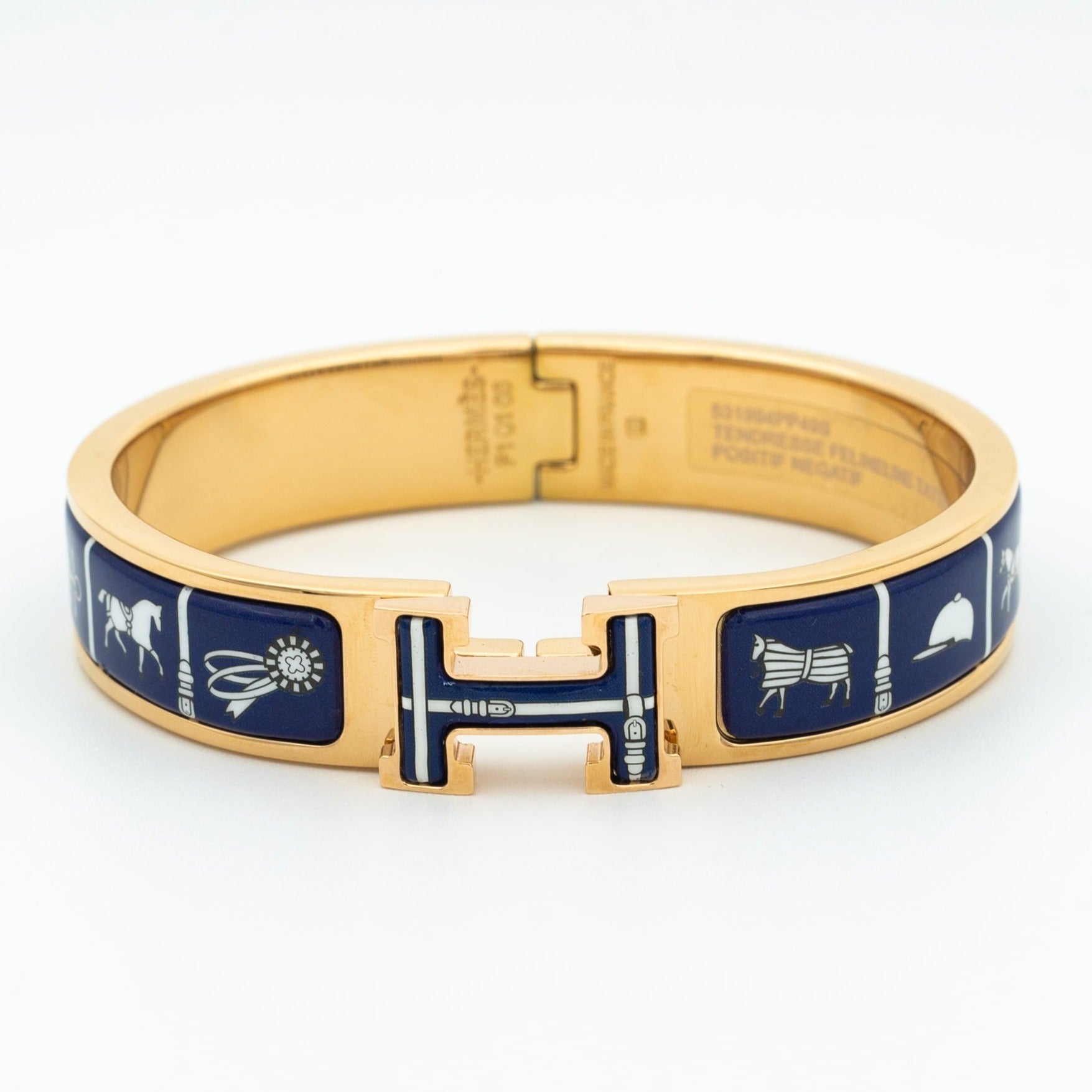 Imperial H Armband aus blauer Keramik
