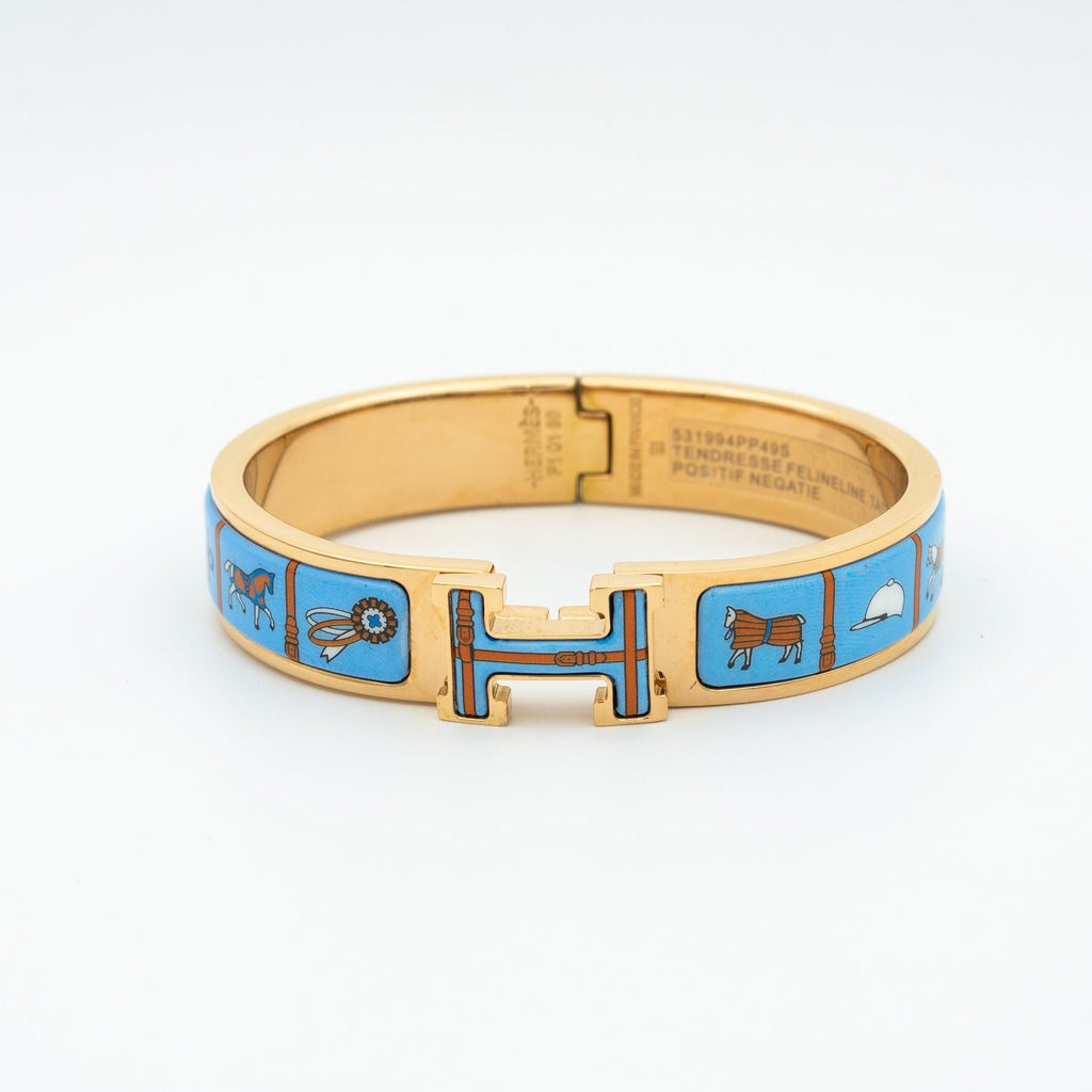 Imperial®H Armband aus rosafarbenem Gold mit blauer Keramik