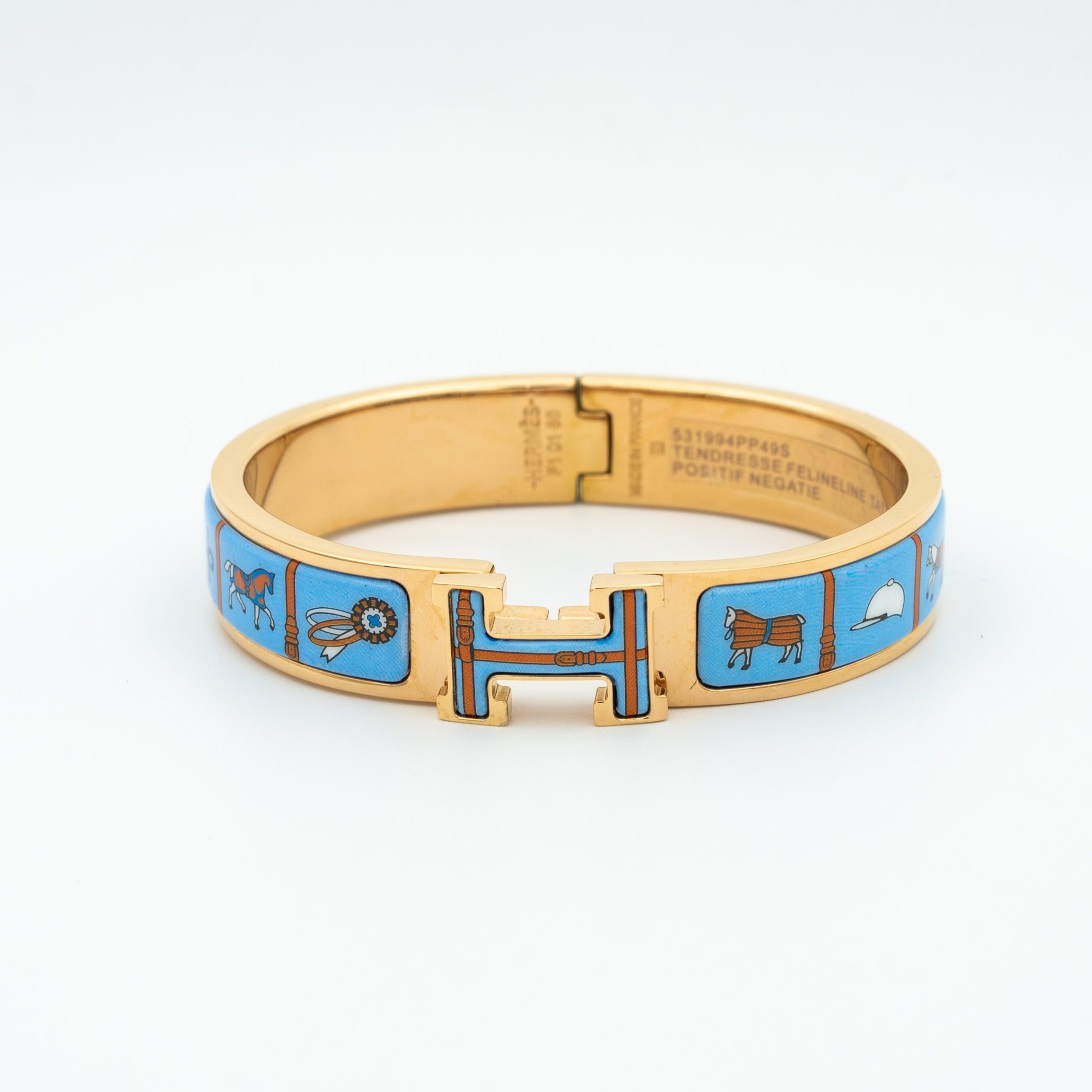 Imperial®H Armband aus rosafarbenem Gold mit blauer Keramik