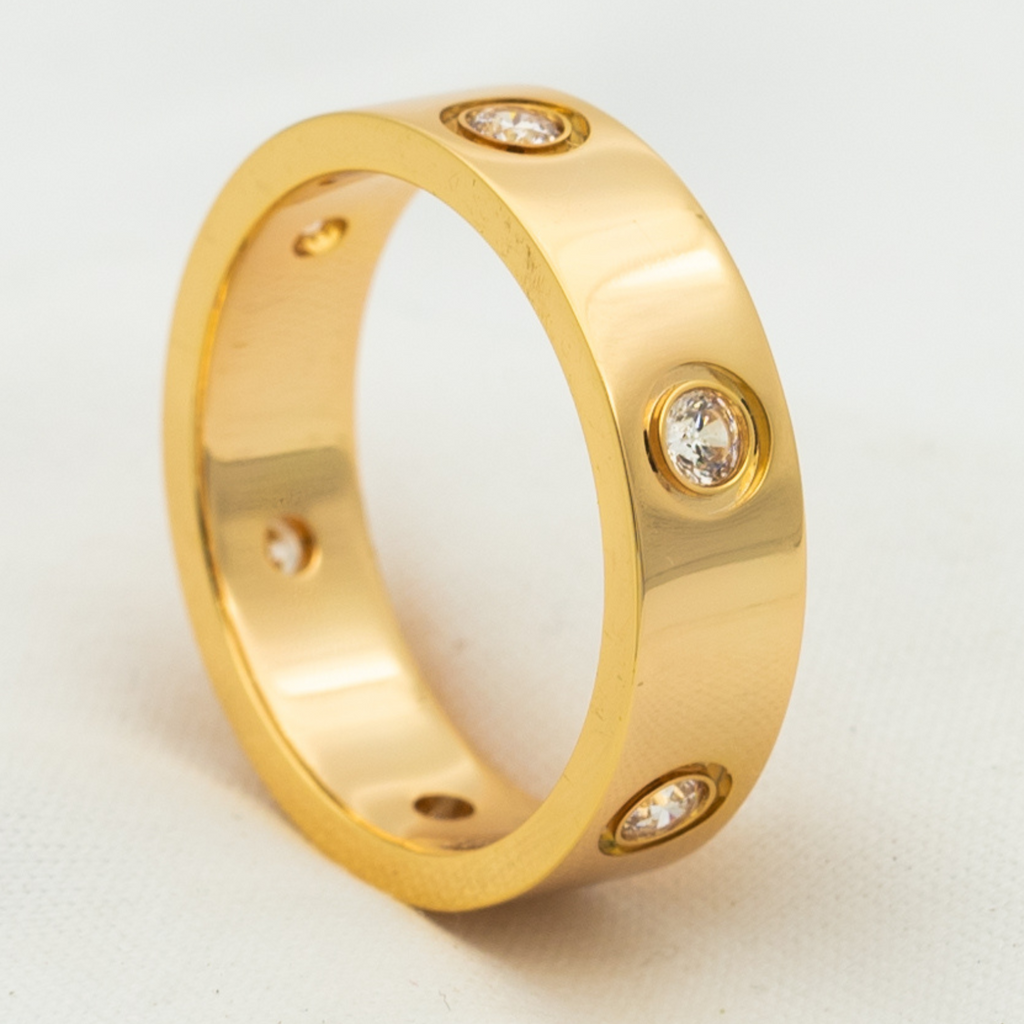Imperial LOVE RING 5,5 MM 6 DIAMANTEN ROSÉGOLD