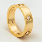 Imperial LOVE RING 5,5 MM 6 DIAMANTEN ROSÉGOLD
