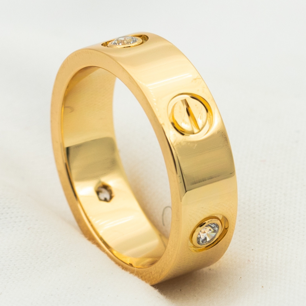 Imperial LOVE RING 5,5 MM 3 DIAMANTEN ROSÉGOLD