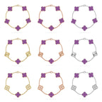[Imperial]New  CLOVER 5 MOTIF VIOLET BRACELET COLLECTION