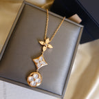 ¡®Imperial¡¯COLOR BLOSSOM LARIAT NECKLACE PINK GOLD WHITE MOTHER PEARL AND DIAMOND