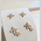 ¡®Imperial¡¯STAR BLOSSOM STUD EARRINGS PINK GOLD DIAMONDS
