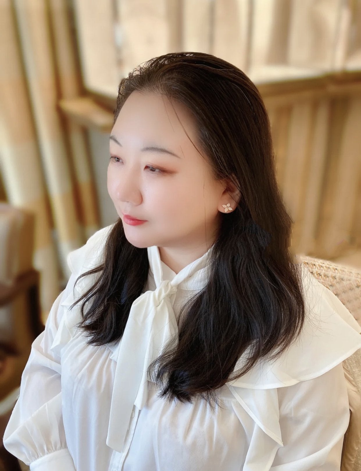 Imperial-Sternblüten-Ohrstecker aus rosa Gold mit Diamanten