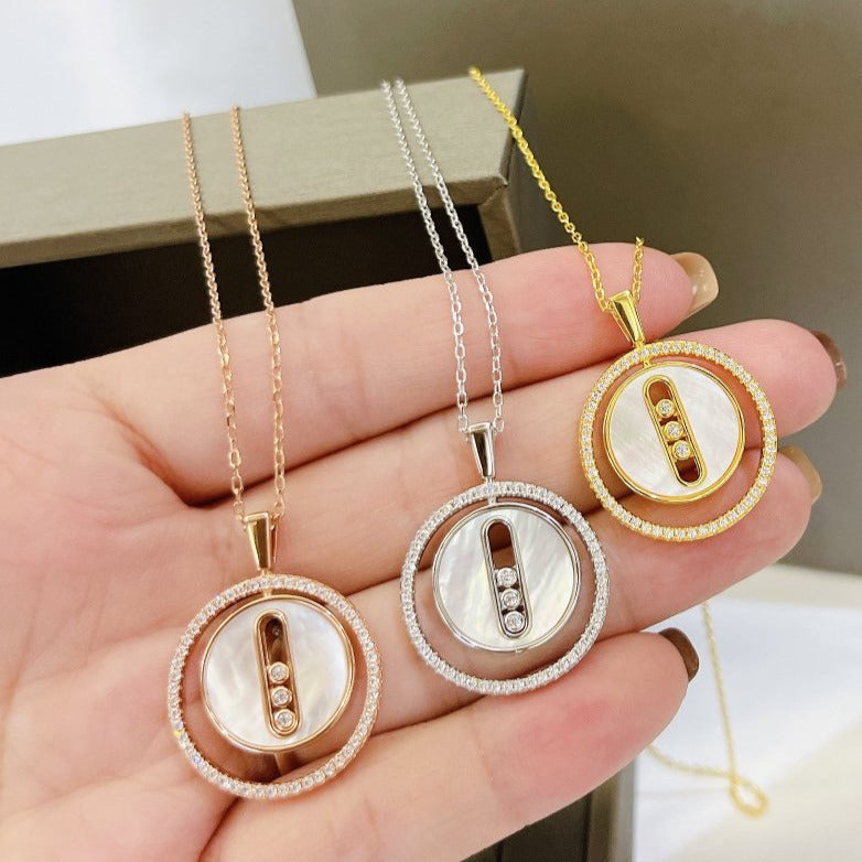[Imperial] MOVE MM NACRE BLANCHE DIAMOND NECKLACE