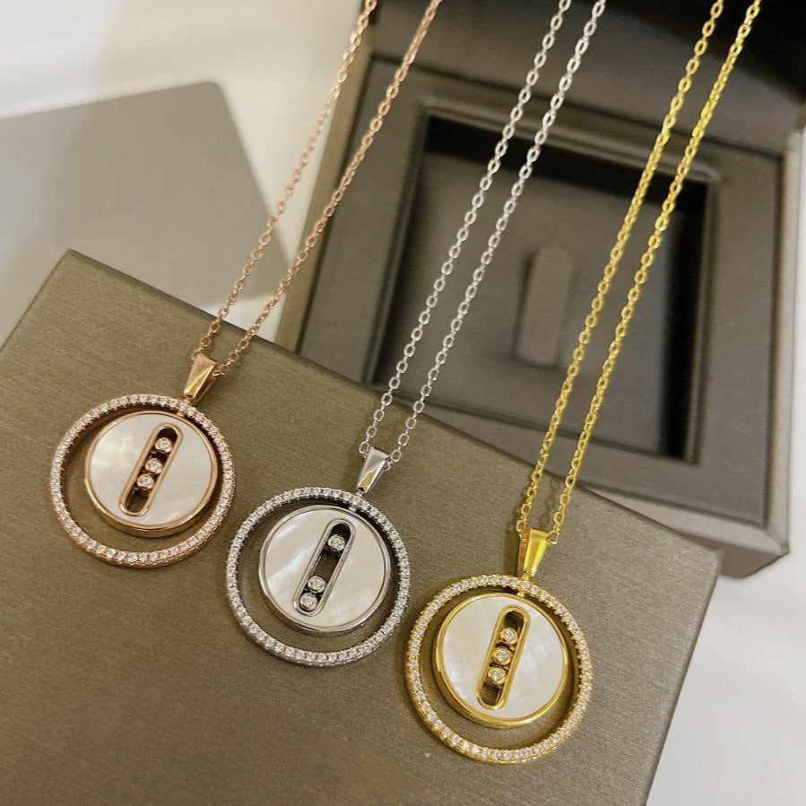 [Imperial] MOVE MM NACRE BLANCHE DIAMOND NECKLACE