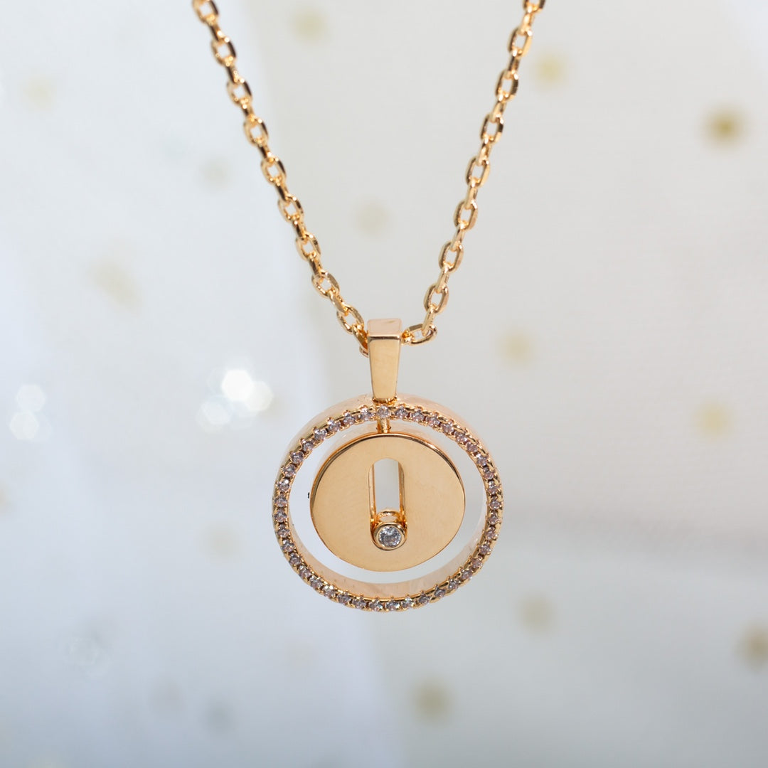 [Imperial] MOVE PM NECKLACE PINK GOLD DIAMOND