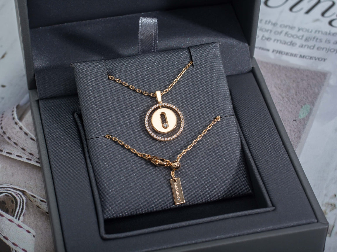 [Imperial] MOVE PM NECKLACE PINK GOLD DIAMOND
