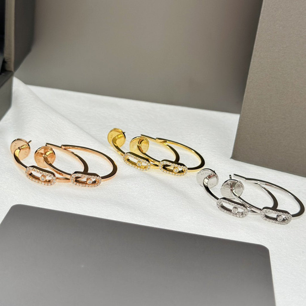 [Imperial] CREOLES MOVE UNO PM DIAMOND EARRINGS