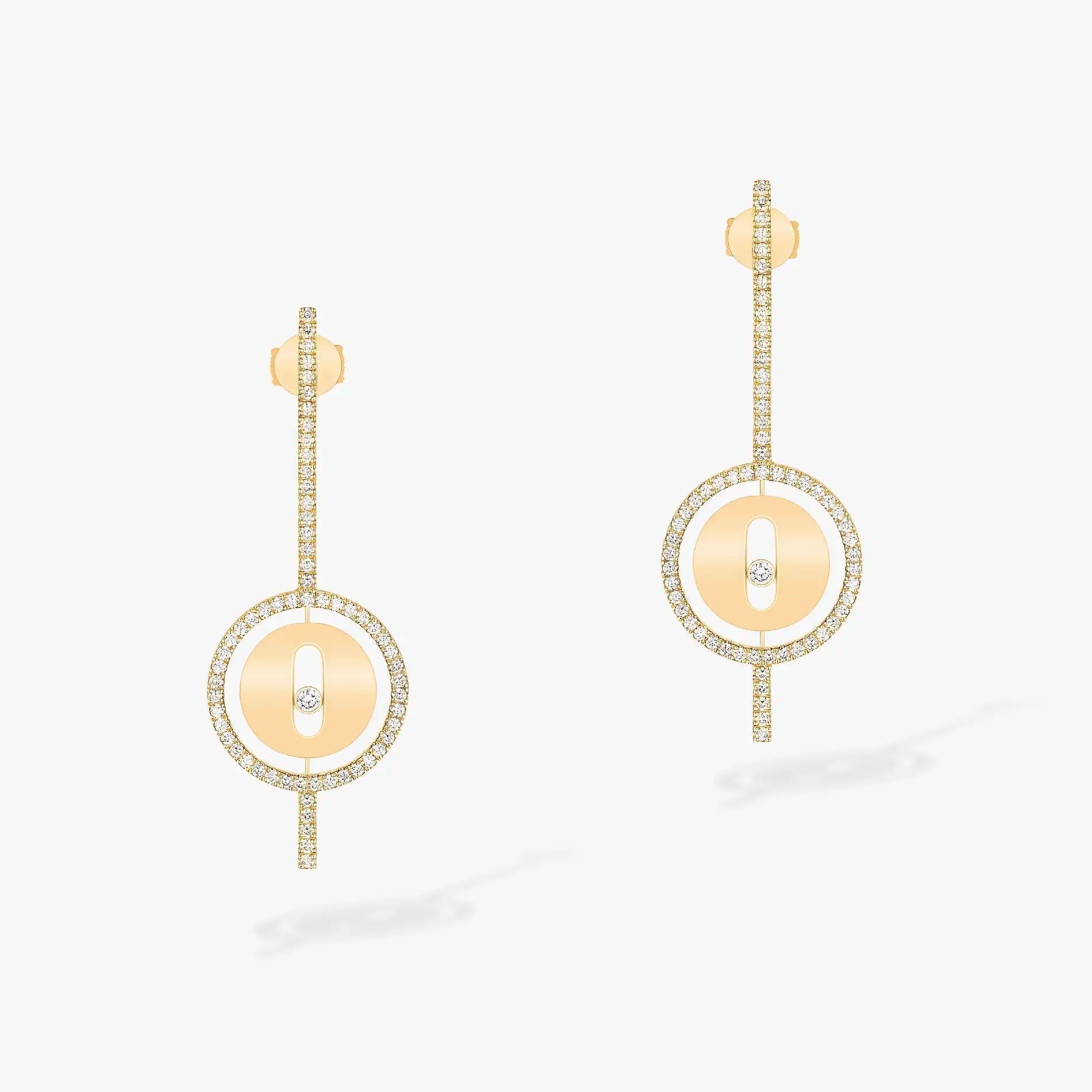 [Imperial] MOVE ARROW PINK GOLD DIAMOND EARRINGS