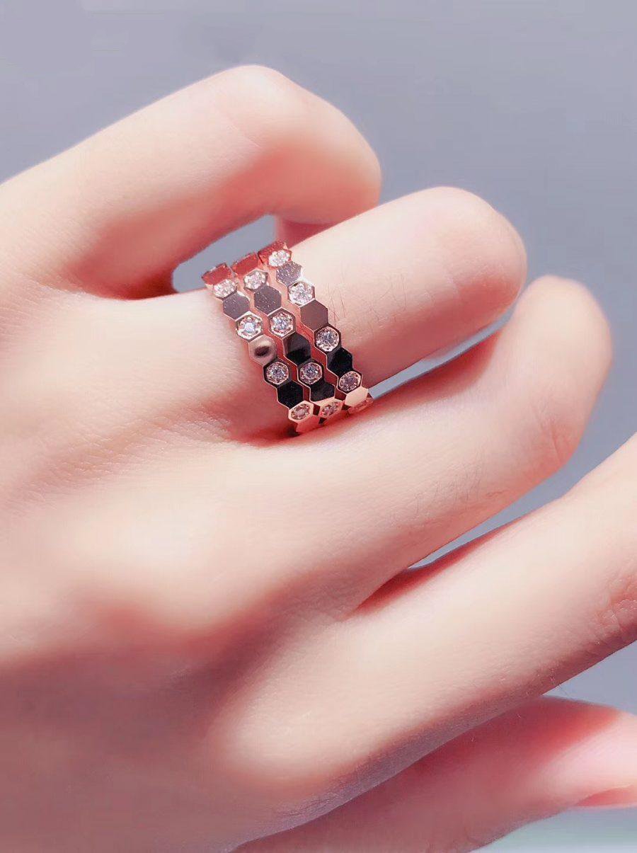 Imperial BEE LOVE RING ROSA GOLD DIAMANT