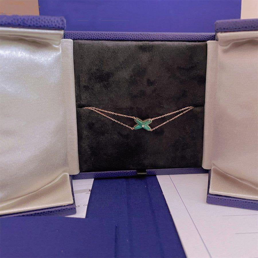 Imperial JEUX ARMBAND MALACHIT ROSA GOLD 1 DIAMANT