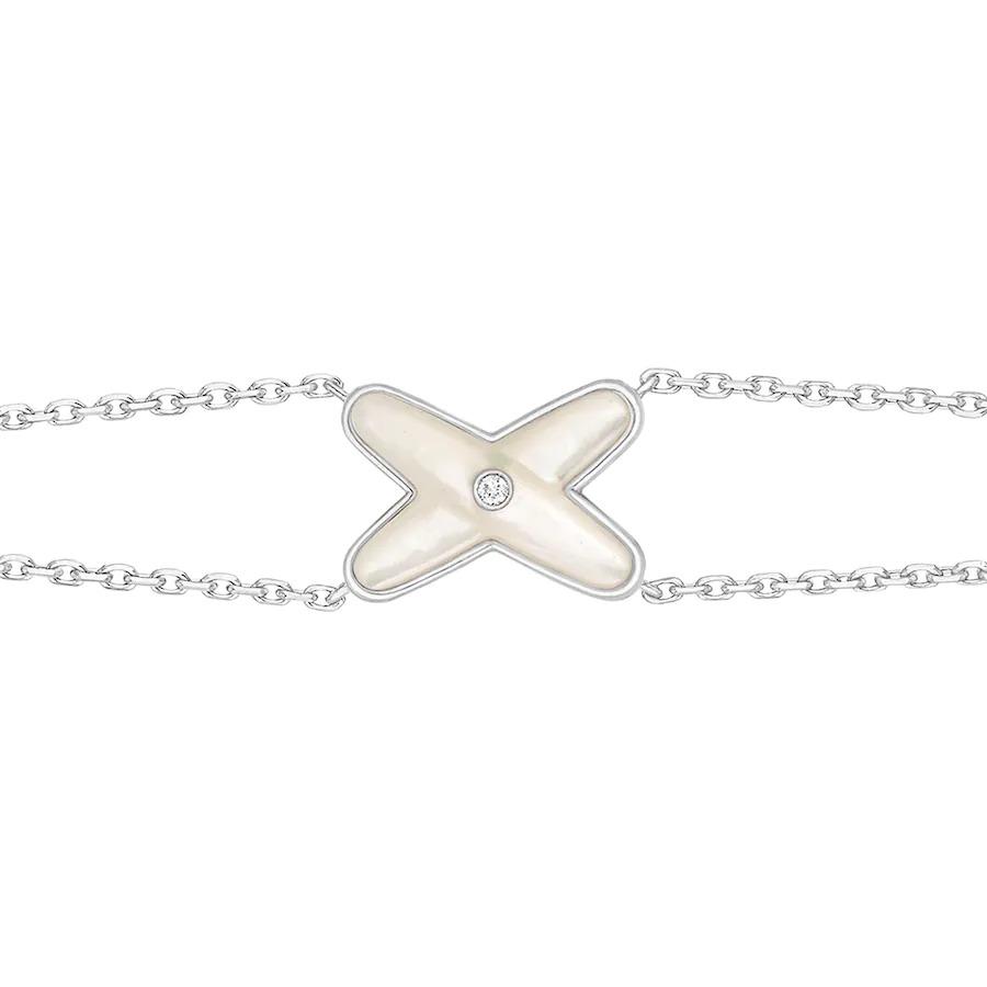 Imperial JEUX ARMBAND WEISS MOP SILBER 1 DIAMANT