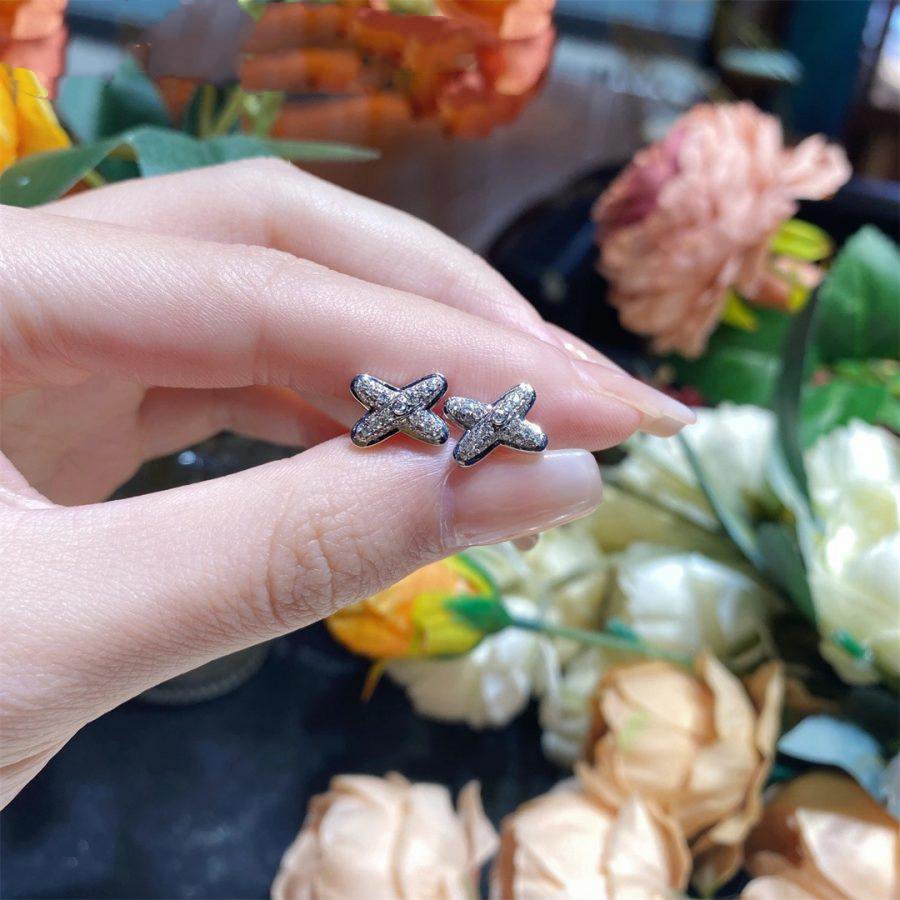 ¡®Imperial¡¯JEUX DE SILVER DIAMOND EARRINGS