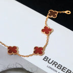 [Imperial]Nueva COLECCIÓN DE BRAZALETE TREBOL 5 MOTIVOS CORNALINA ROJA