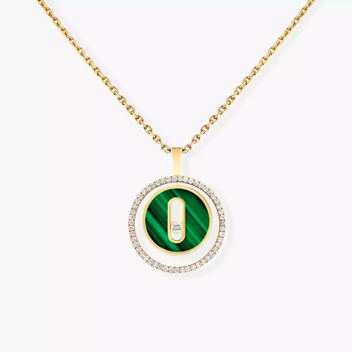 [Imperial Jewelrys]Lucky Move Diamond Necklace in Rose Gold and White Mother-of-Pearl