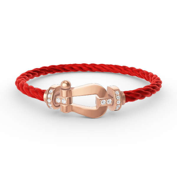 Imperial FORCE Großes Hufeisen-Armband mit Halbdiamanten, Roségold