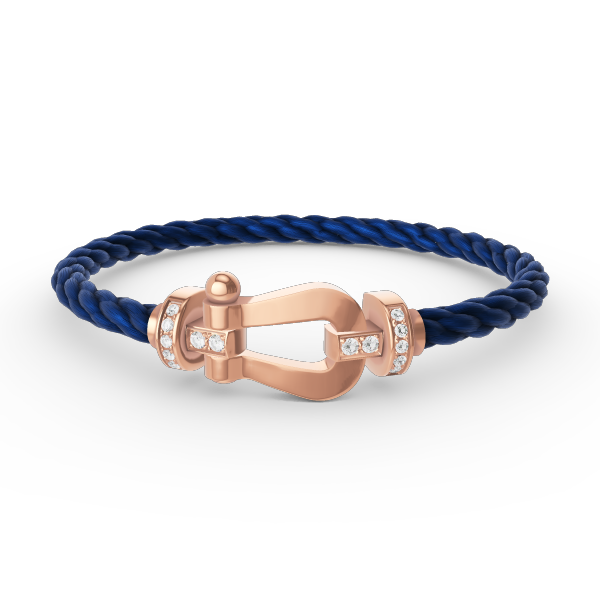 ¡®Imperial¡¯FORCE LARGE HORSESHOE HALF DIAMOND BRACELET ROSE GOLD