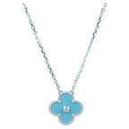¡®Imperial¡¯CLOVER 15MM DIAMOND SVRES PORCELAIN  NECKLACE SILVER