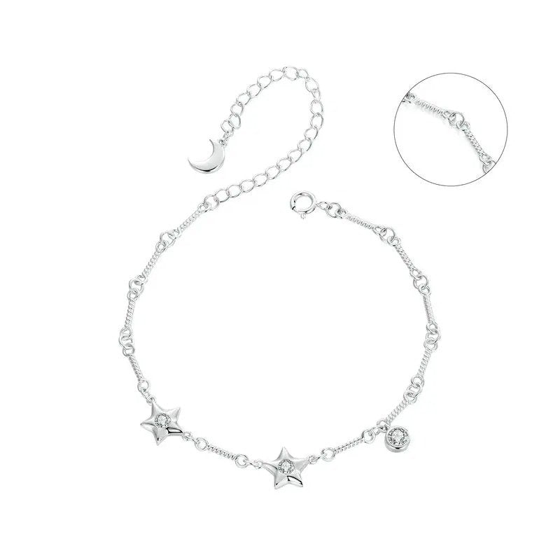 Armband mit verstellbarer Länge und Anhängerkette – Geschenk